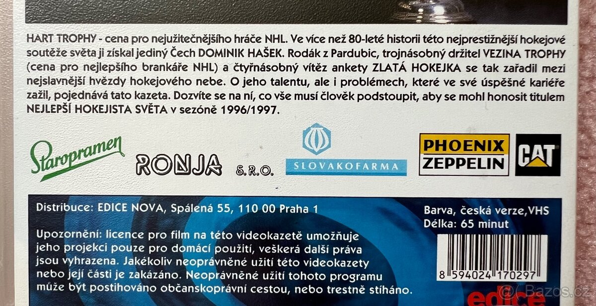 Dominik Hašek sběratelská videokazeta 1997 - 5