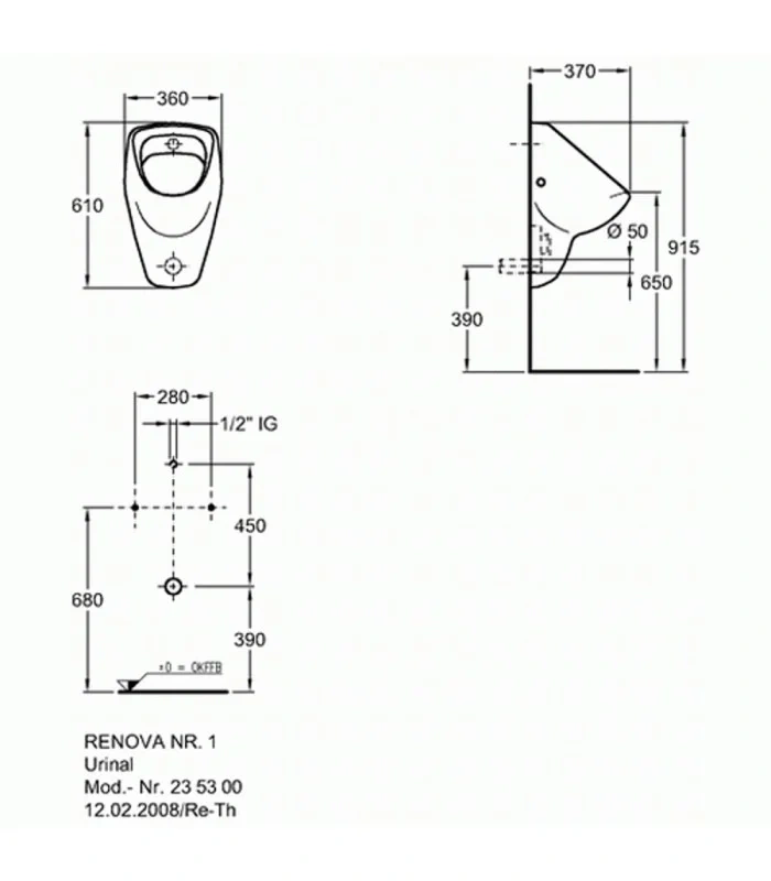 Pisoár Keramag (nyní Geberit) model Renova - 5