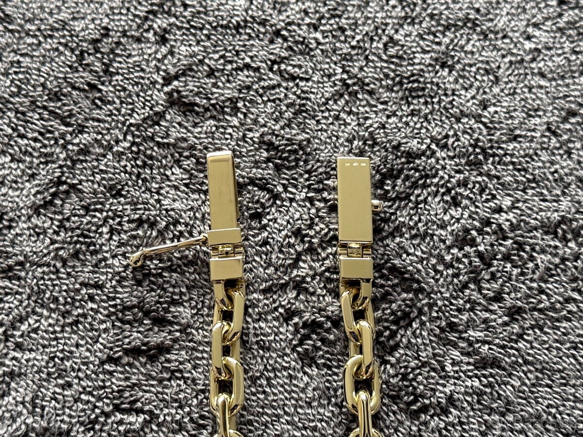 Zlaty naramek anker pilka 14k 585/1000 60g - 5