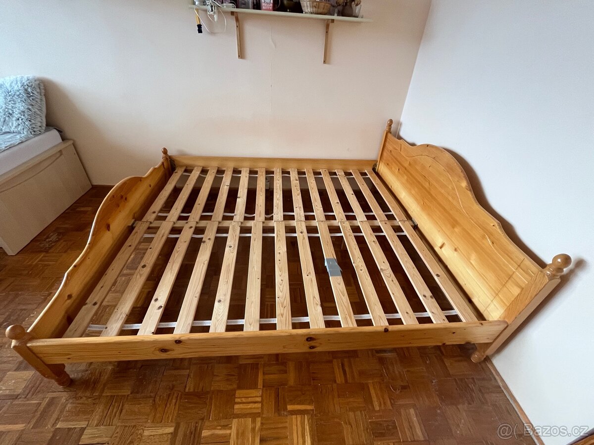 Manželská postel z masivu vč. roštů - 5