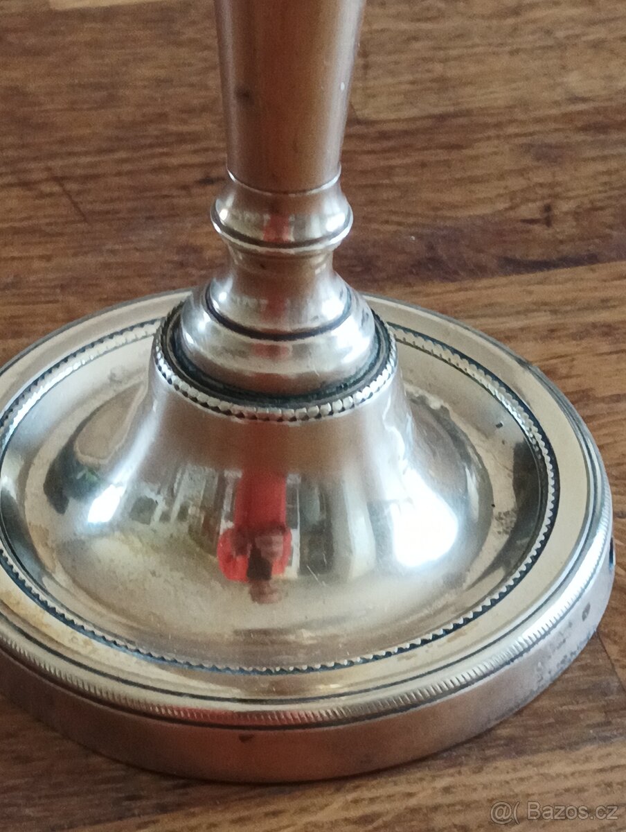 STAROŽITNÝ BRONZOVÝ EMPÍROVÝ SVÍCEN BIEDERMEIER KOLEM 1820 - 5