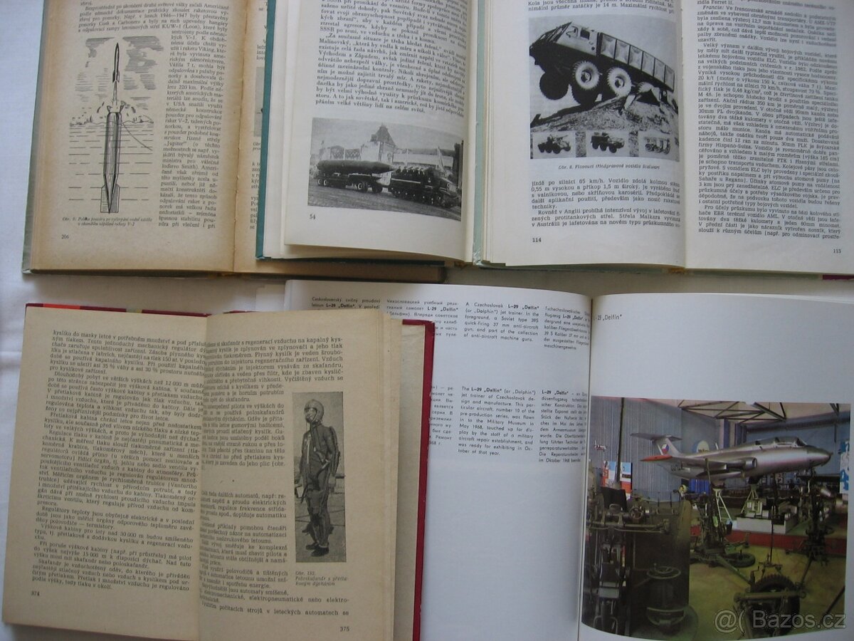 vojenská technika, vojsko, zbraně, 5 knih - 5