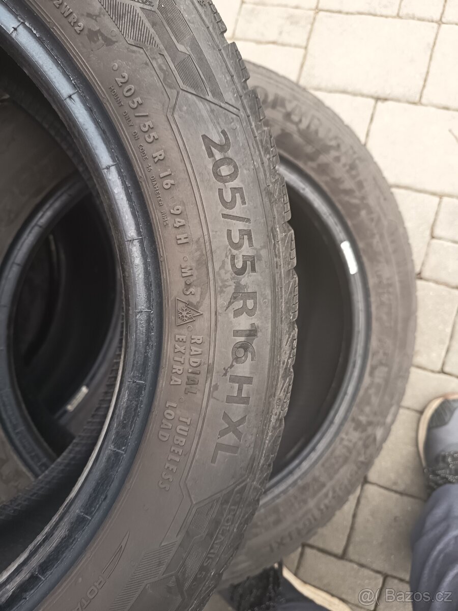 Prodám zimní pneu 16"205/55 Polaris 5 Barum - 5