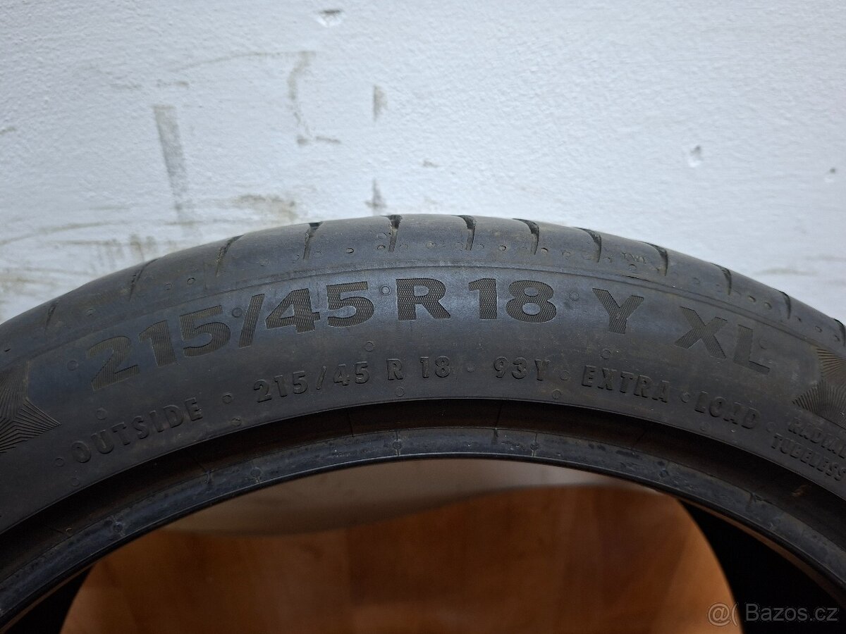 Letní pneu 215/45/18 2xHankook,2xContinental - 5