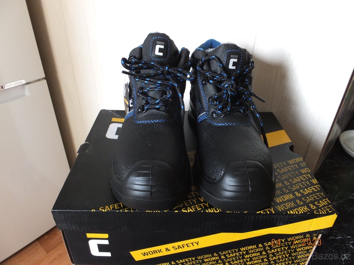 Nové zateplené pracovní kotníkové boty vel. 37. - 5