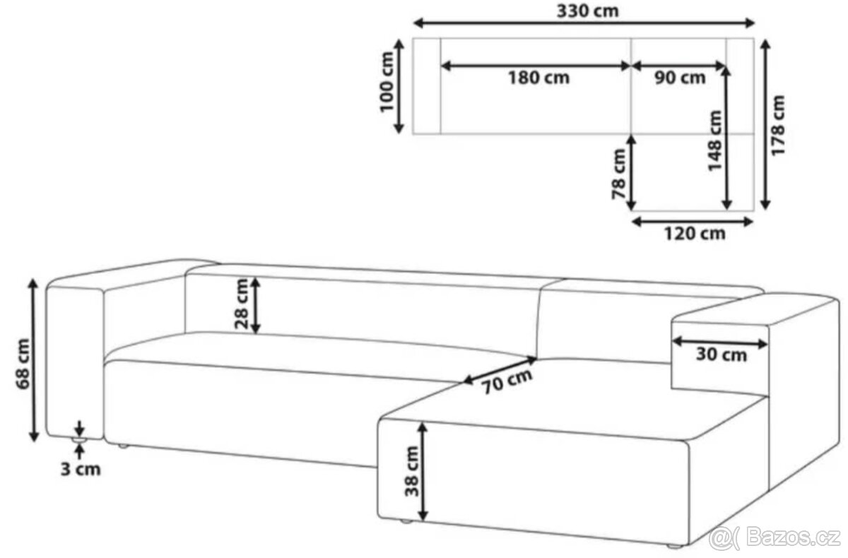 Sedačka Vernon Taupe - 5