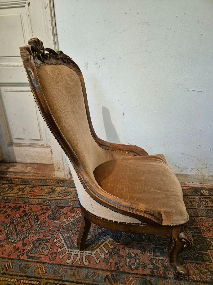 STAROŽITNÉ VIKTORIÁNSKÉ KŘESLO - 5