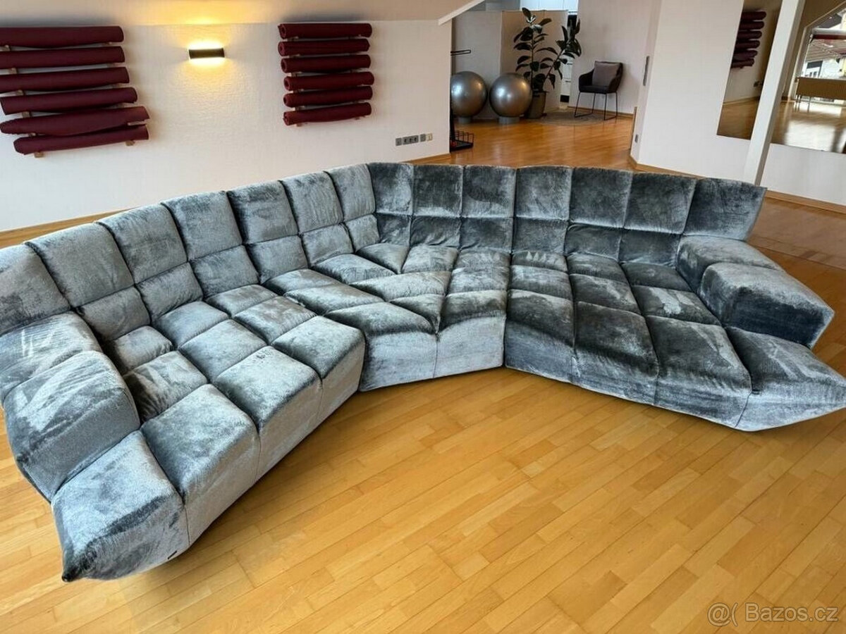 Bretz Cloud Sofa sametově šedá - 5