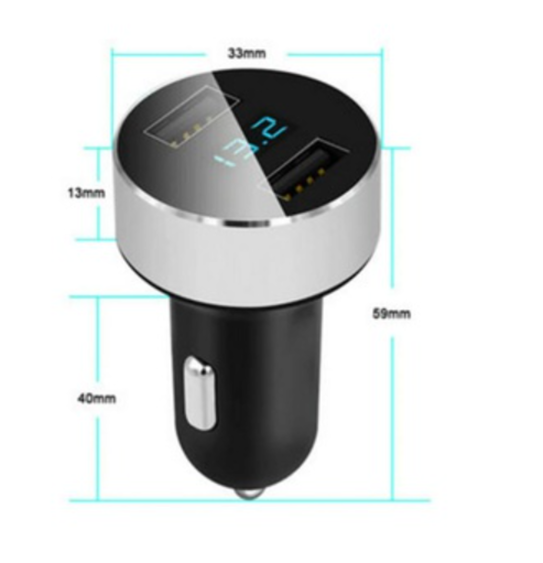 Autonabíječka 2x usb + display napětí baterie - 5