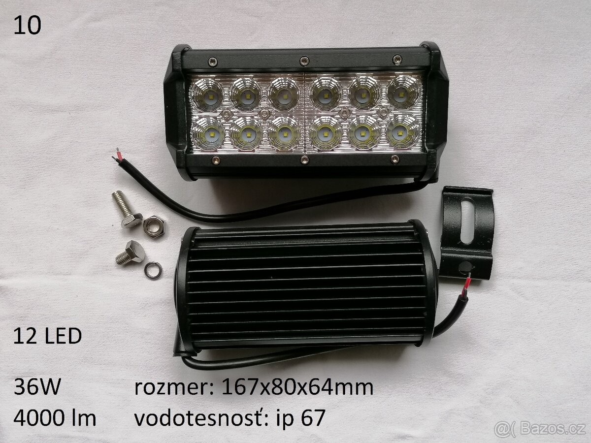 Prodám led diodové couvací pracovní světla rampa, combo - 5