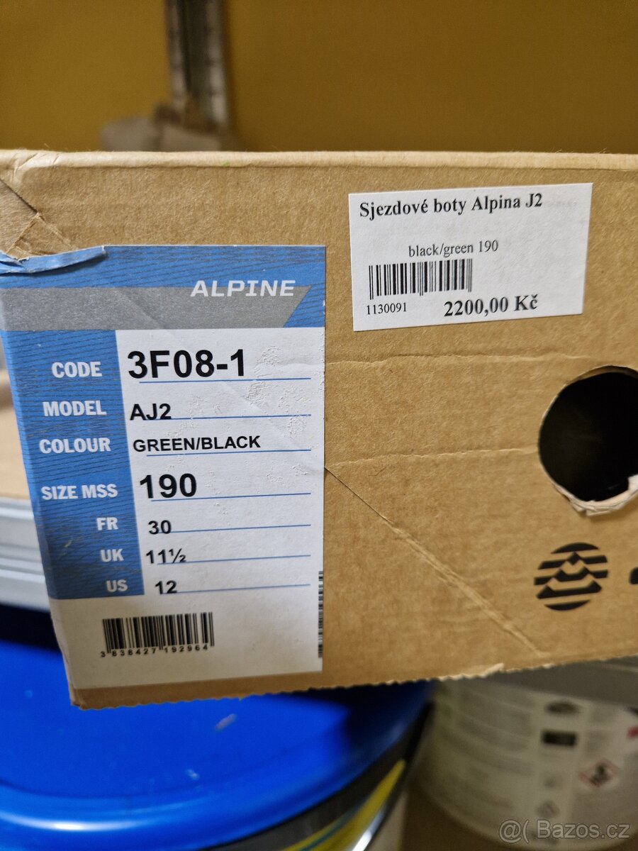 Dětské lyžařské boty Alpina AJ2 black/green - 5