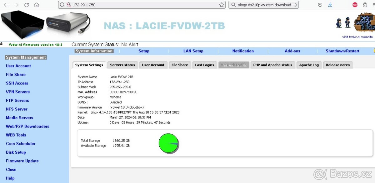 Lacie CloudBox NAS 2TB - 5