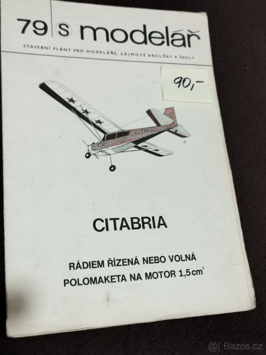 Komiksy Čtyřlístek,stavební plán Citabria - 5