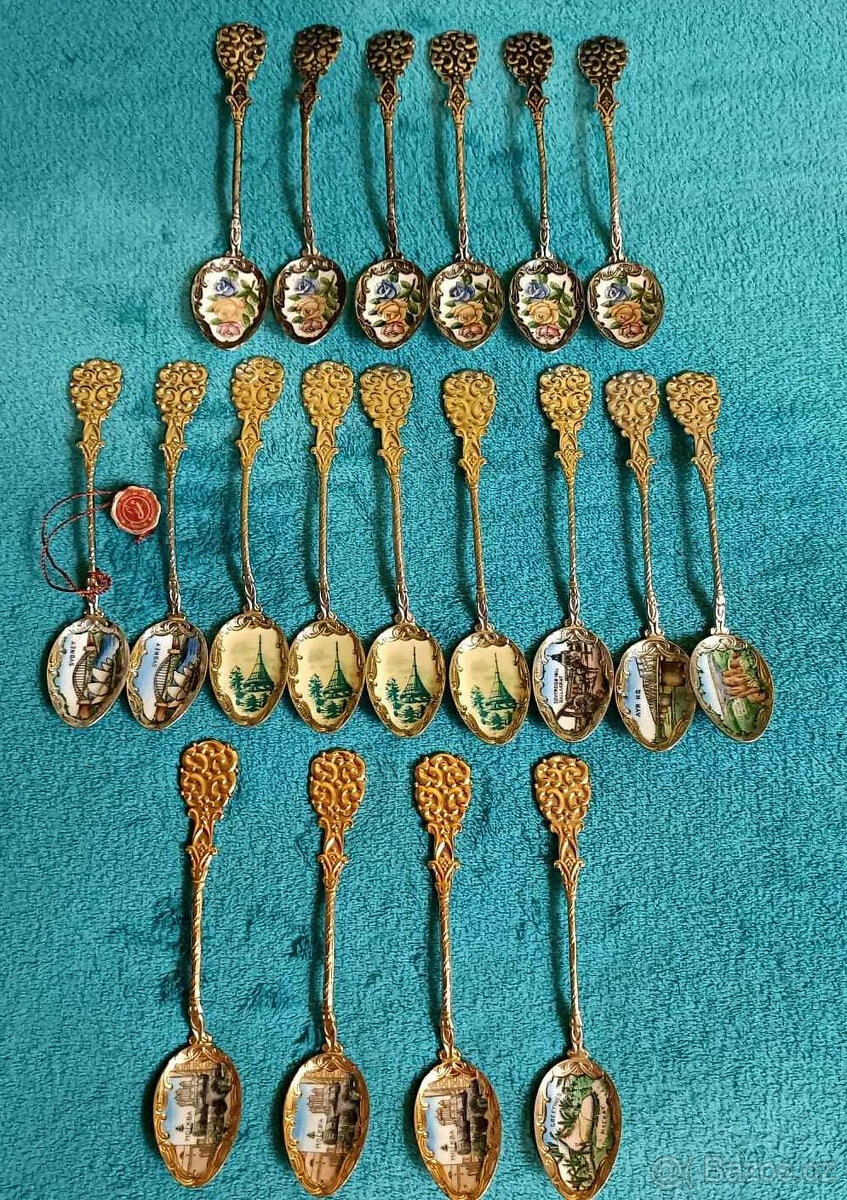 Staré sběratelské lžičky smaltované - 5