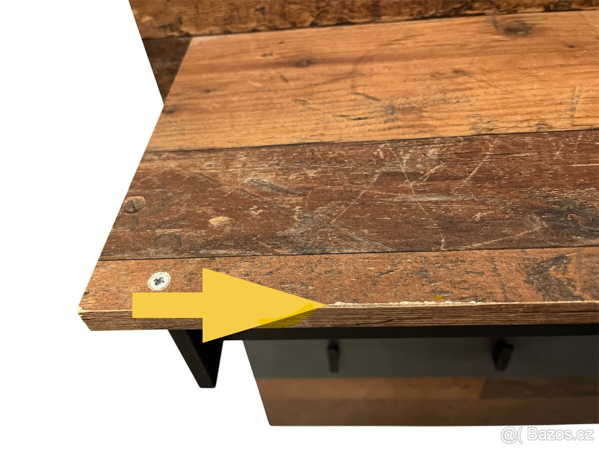 Předsíňový panel Indy s vintage vzhledem 80 / 106 / 28 cm - 5