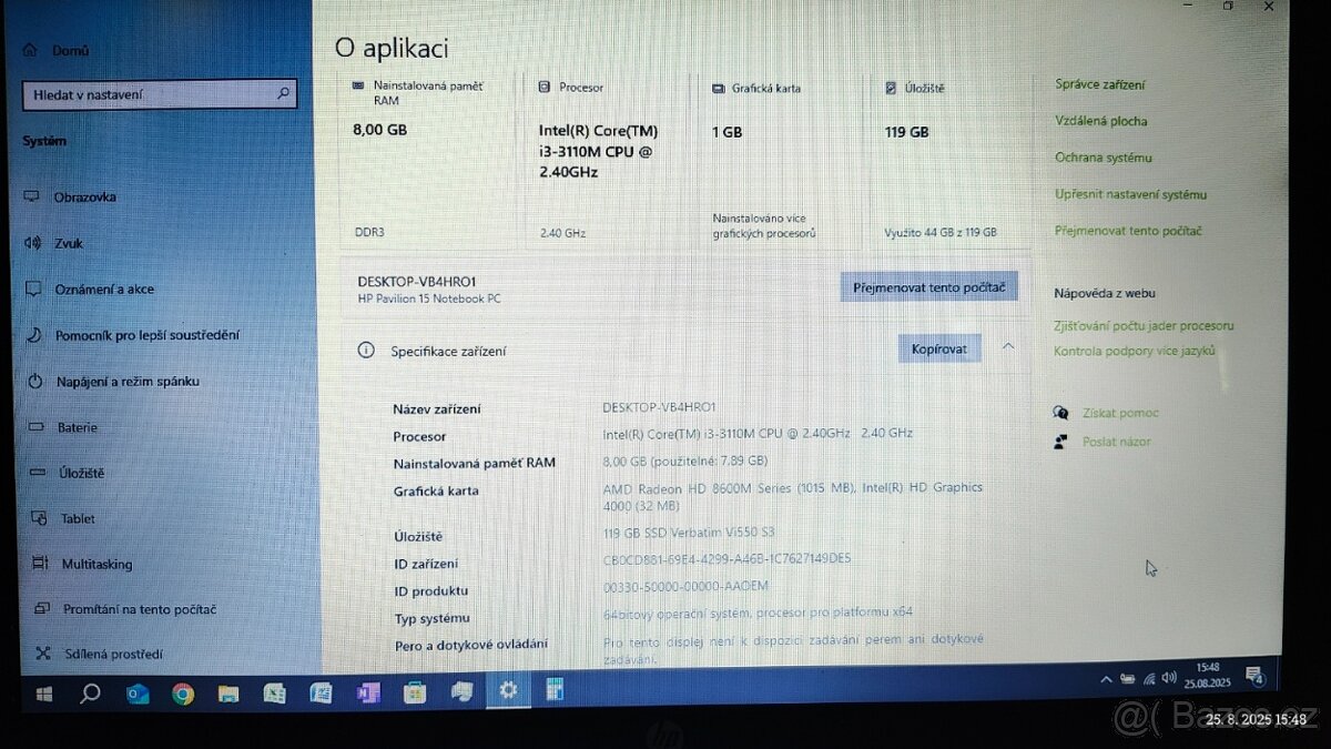 HP Pavilion 15-e042sc modrý - 5