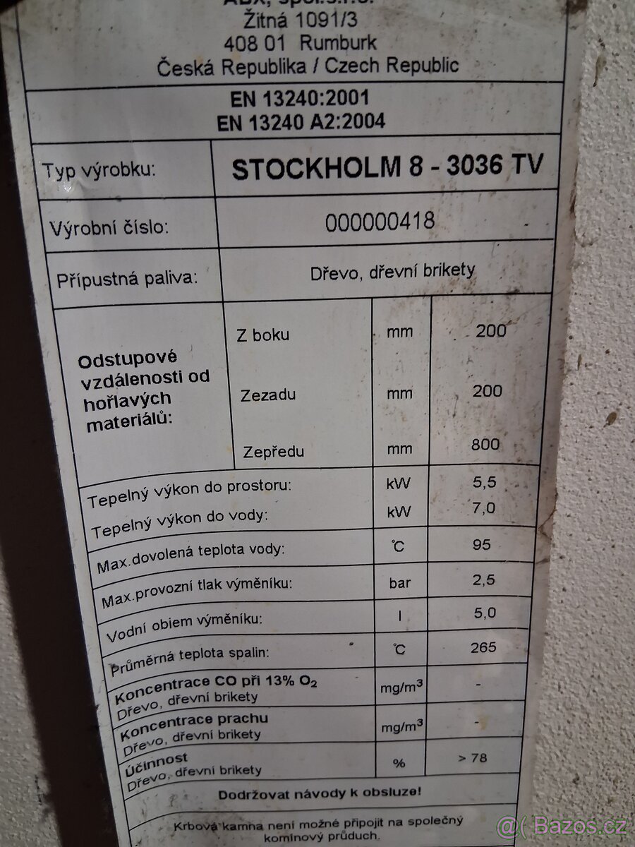 Krbová kamna s výměníkem - 5