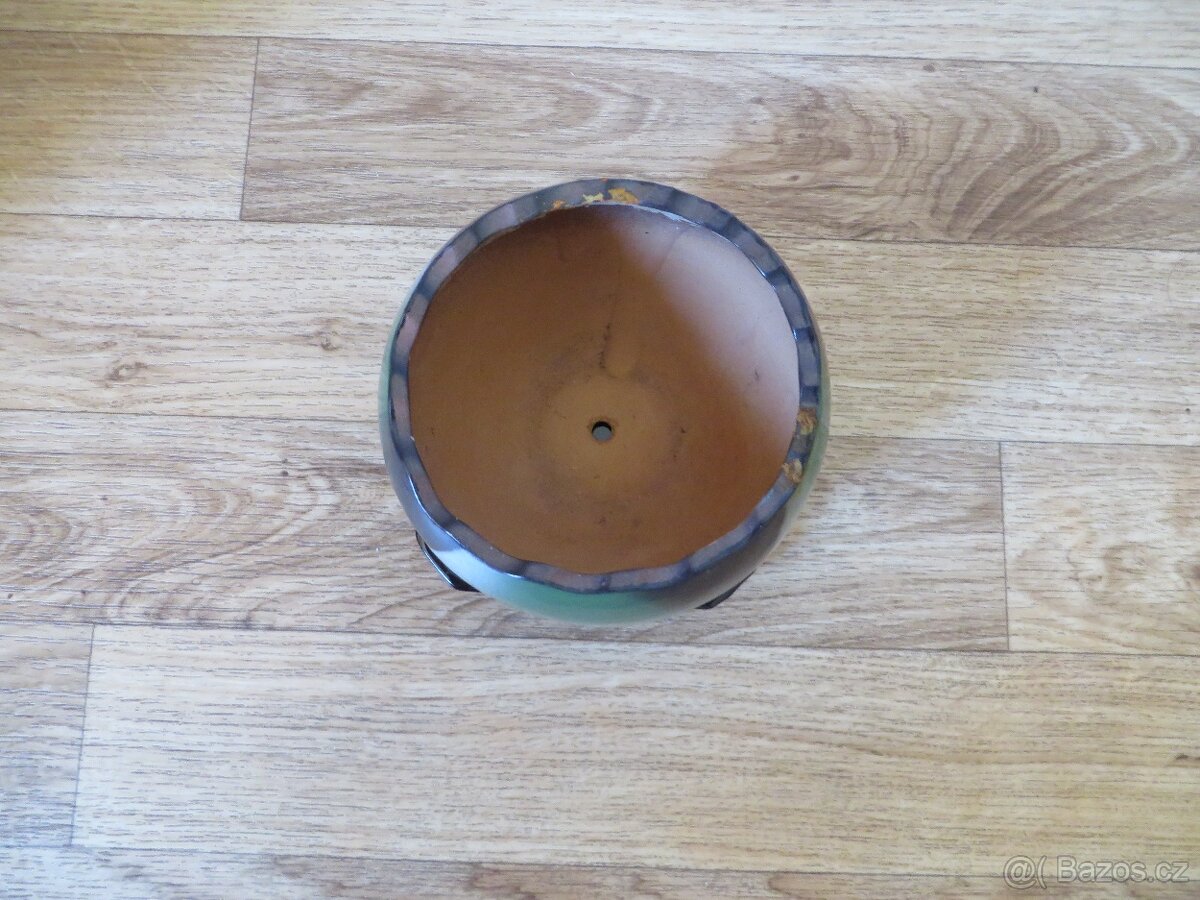 Keramicky květináč s pod miskou - 5