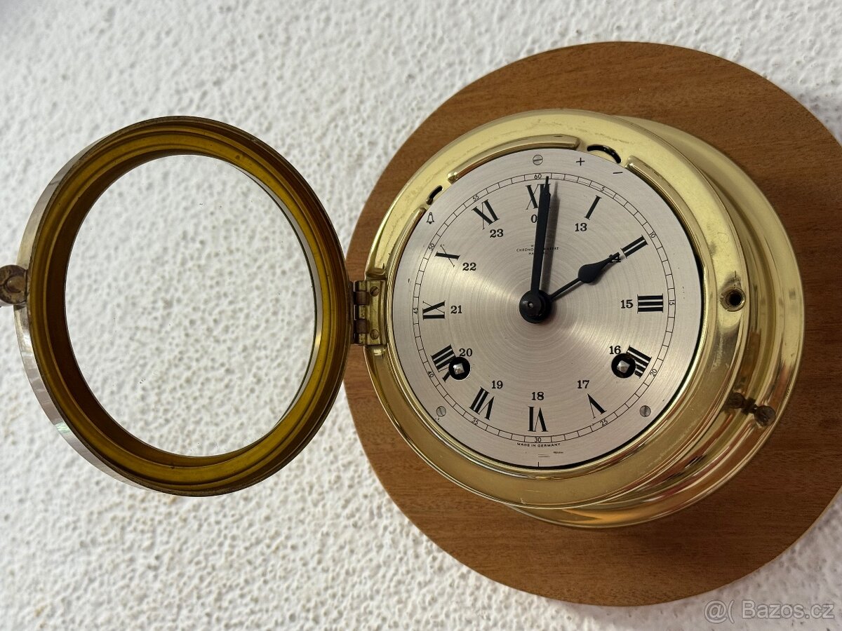 Mosazné lodní hodiny Wempe mechanické námořní bití - 5