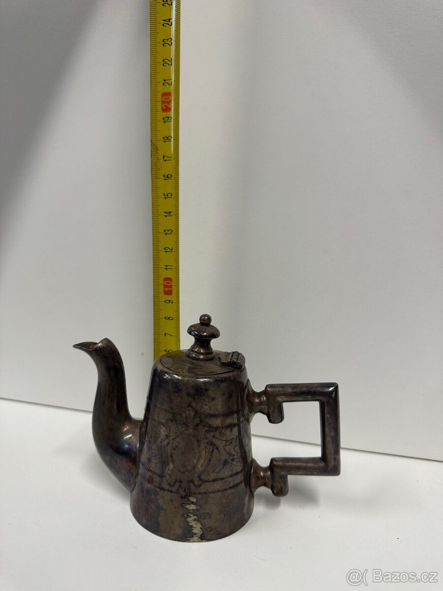 Starožitná postříbřená konvička WMF - 5