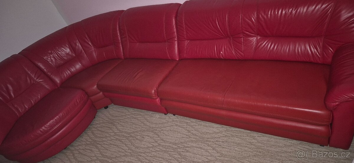Kožená sedaci souprava. - 5
