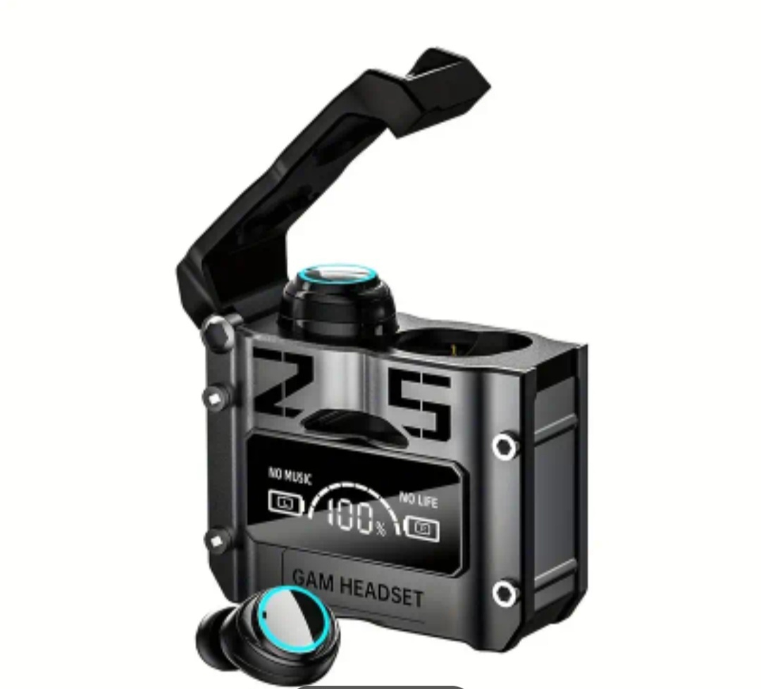 Bezdrátová sluchátka s herním módem a LED displej - 5