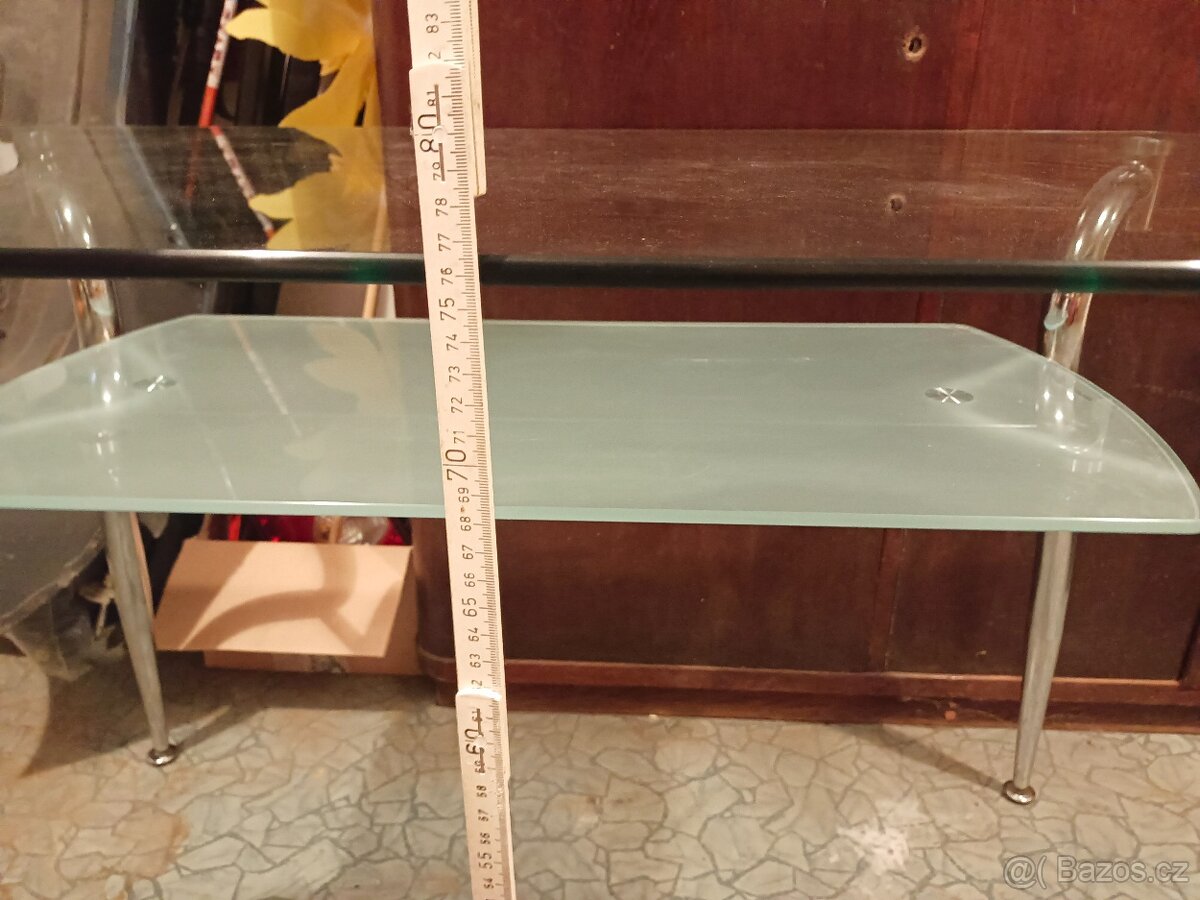 Kovový stůl se skleněnou deskou - 5