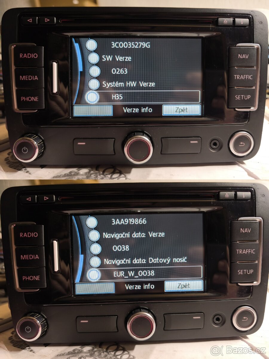 VW RNS315 BT DAB autorádio navigace 3C0035279G - 5