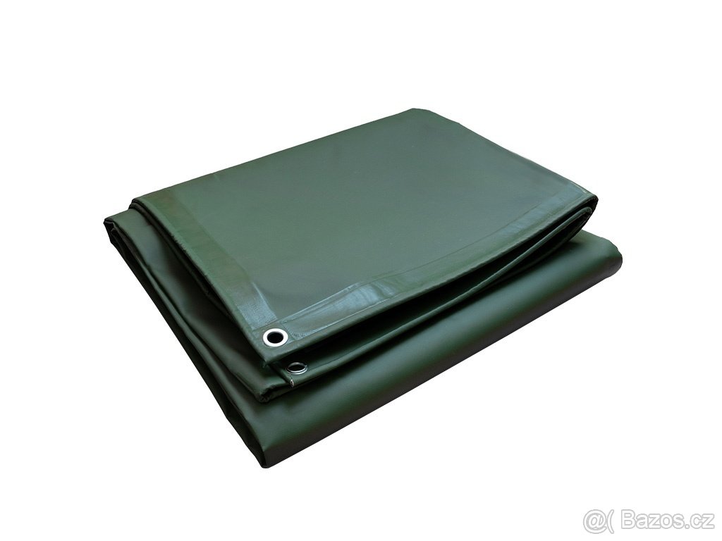 Zakrývací plachta KATARO zelená / šedá PVC 550g/1m² - 5