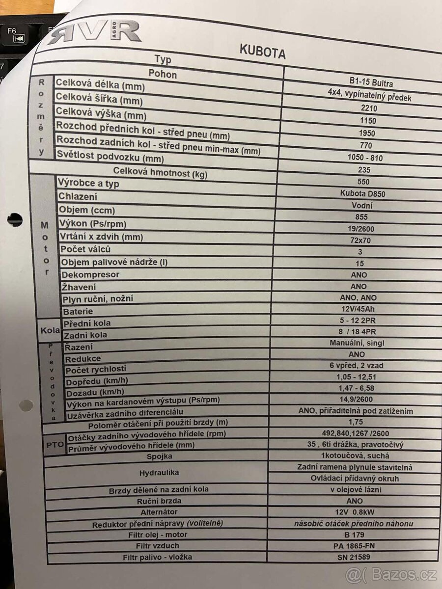Malotraktor Kubota - 5