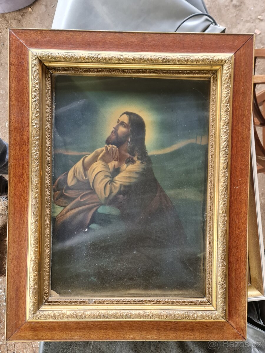 3x obraz Krajiná + Ježíš - 5