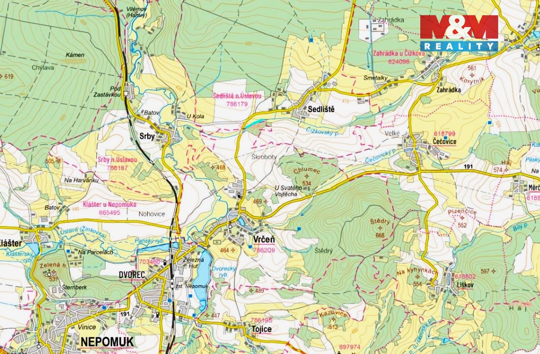 Prodej lesa, louky a vodní plochy, 8352 m², Sedliště - 5