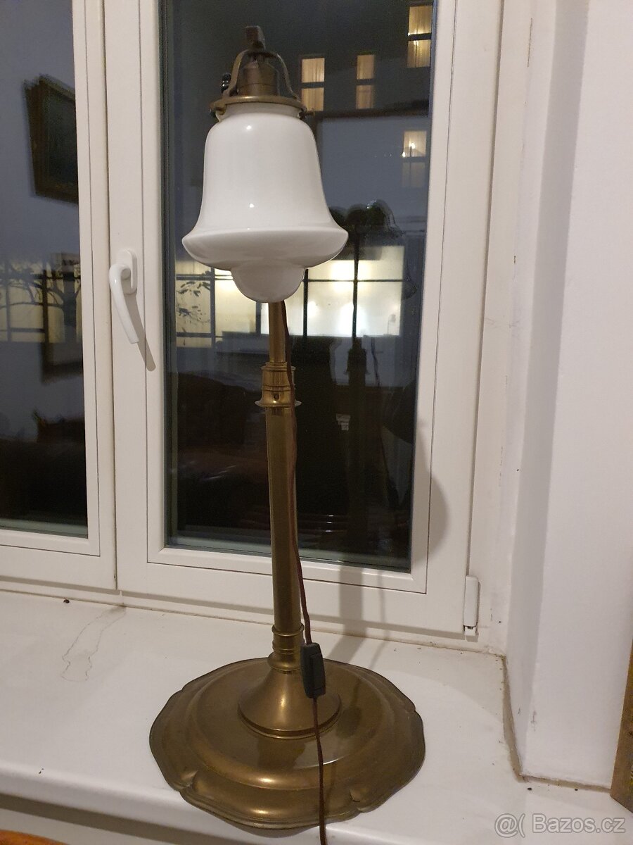Stará mosazná lampa funkční - 5