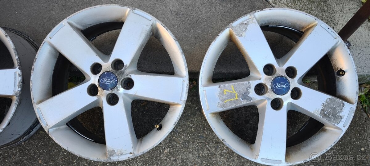 Sada orig.alu kol Ford S-Max 7Jx17H2ET55 5x108,nové ventilky - 5