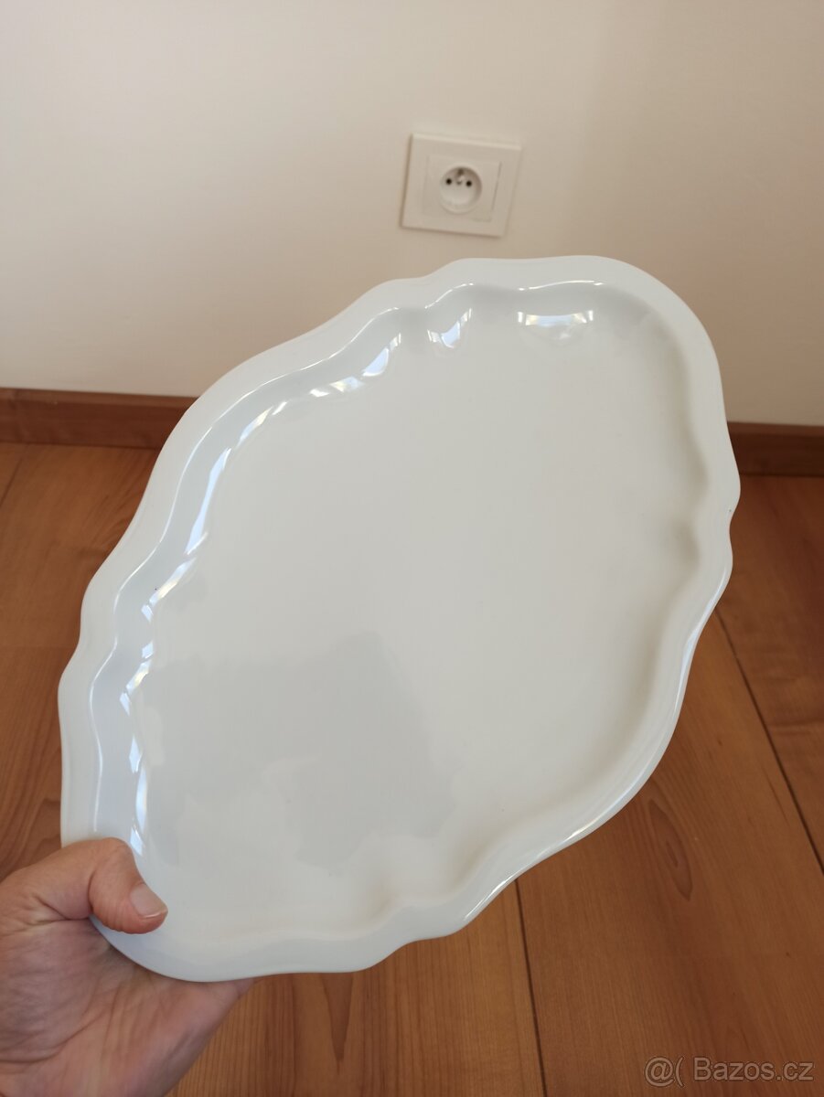 Porcelánový retro tác na cukroví - 5