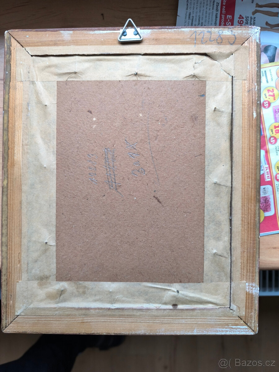 Starý obrázek,grafika 50.léta,podpis autora,číslo série,orig - 5