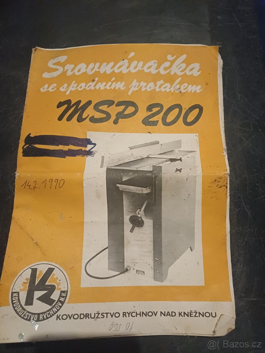 Hoblovka-srovnávačka se spodním potahem MSP 200 - 5