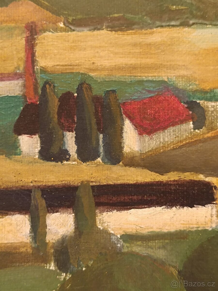 Obraz Rakovník, Karel Kronych, olej plátno 36x48 - 5