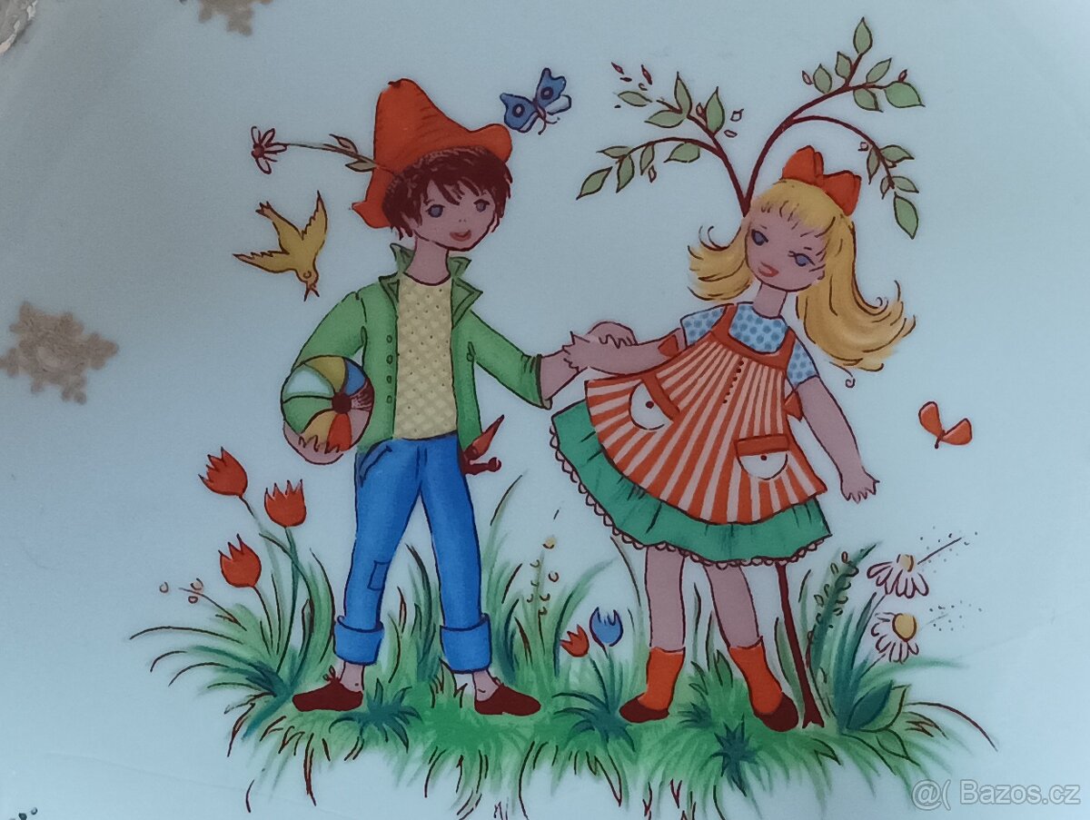 DĚTSKÝ PORCELÁNOVÝ TERMOTALÍŘ FRANCIE - 5