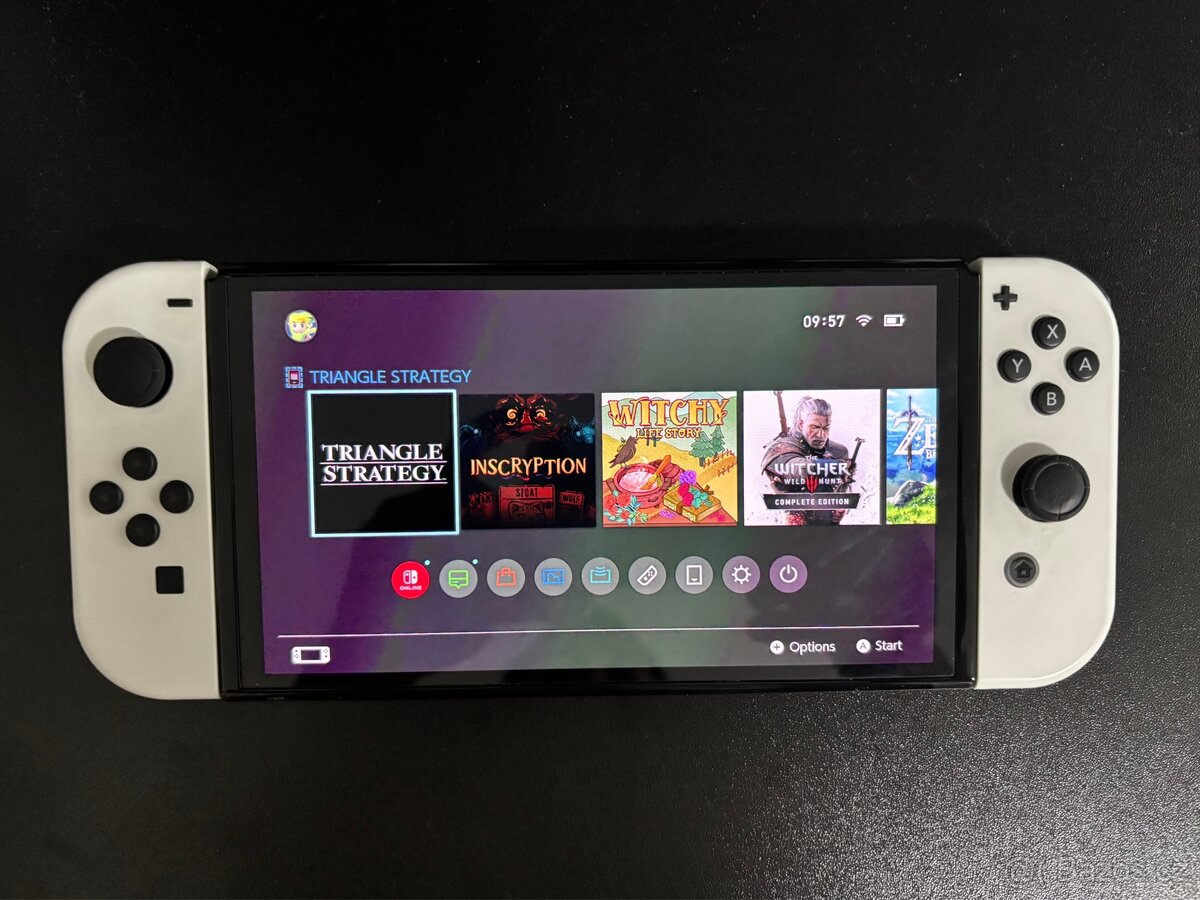 Nintendo Switch OLED + 4 hry + originální obal - 5