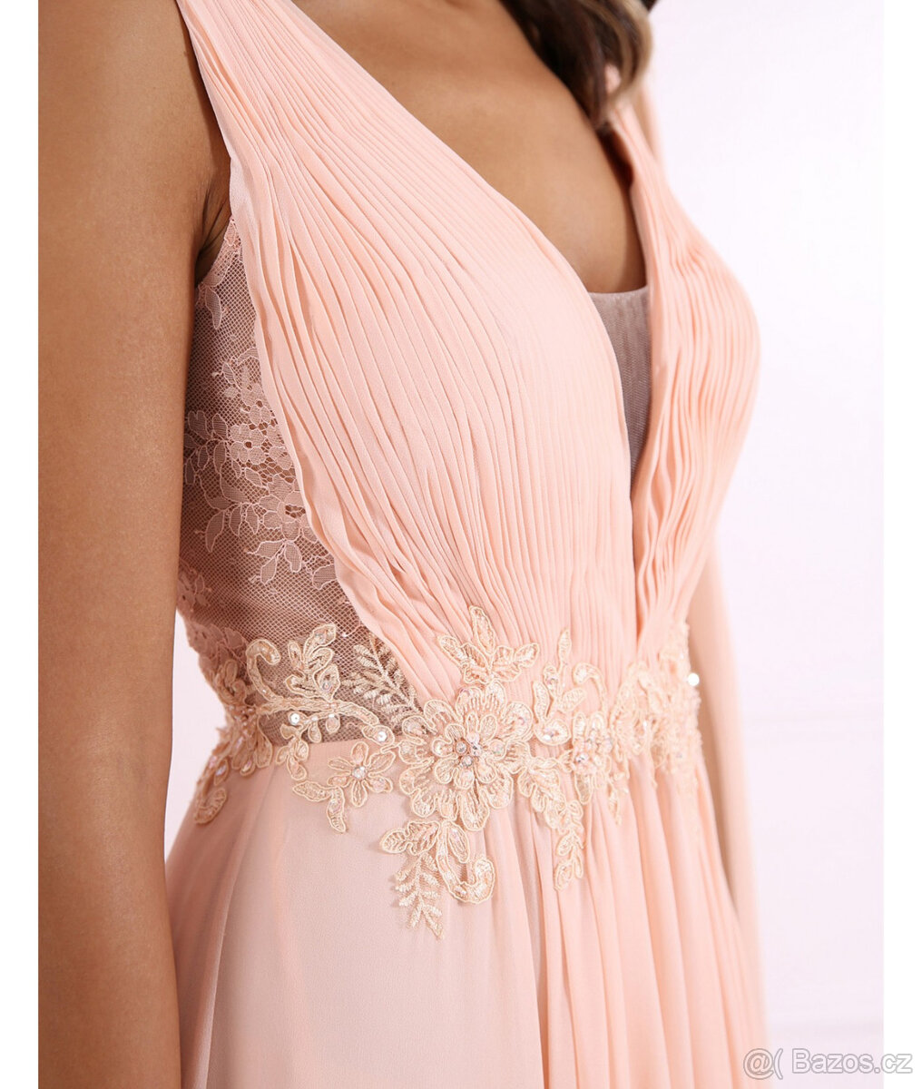 Forever Unique večerní šaty s vlečkou, 38 (M) - 5