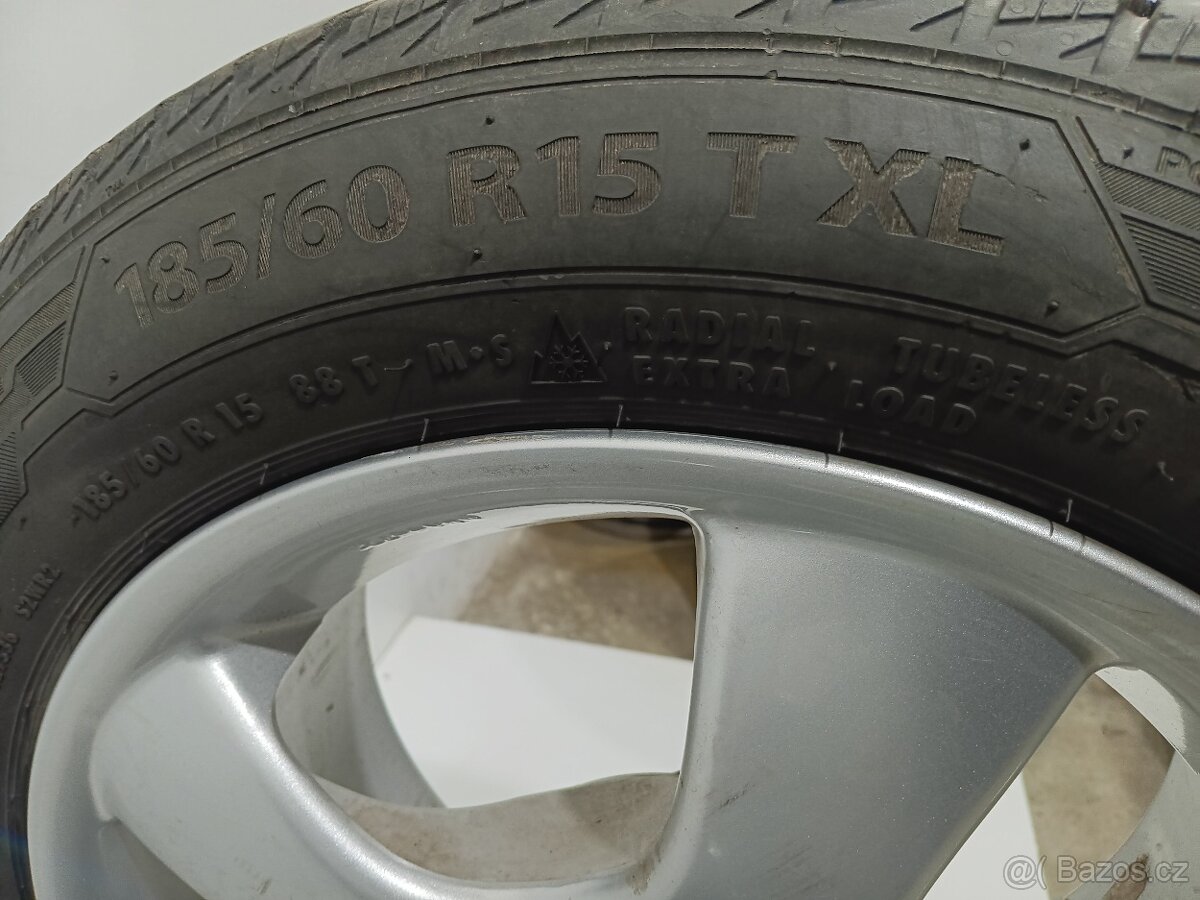 Zimní alu kola 5x100 R15 ET38 pneu 185/60/15 Barum - 5