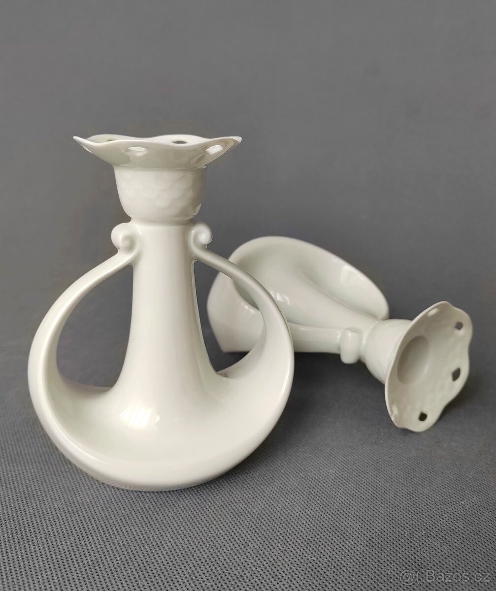 Pár nádherných svícnů od Copenhagen Porcelain B&G - 5