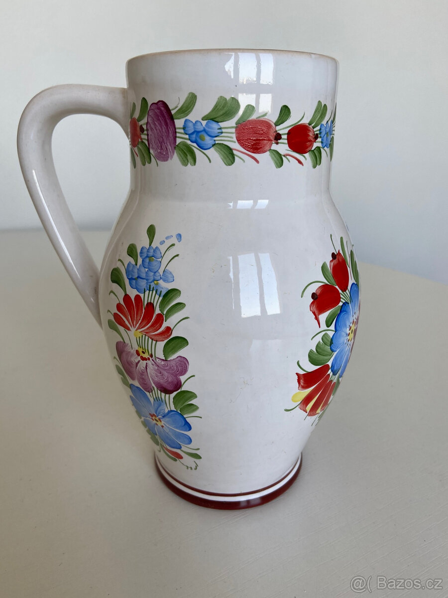 Keramický džbánek, džbán, chodská keramika. 19,7 cm - 5