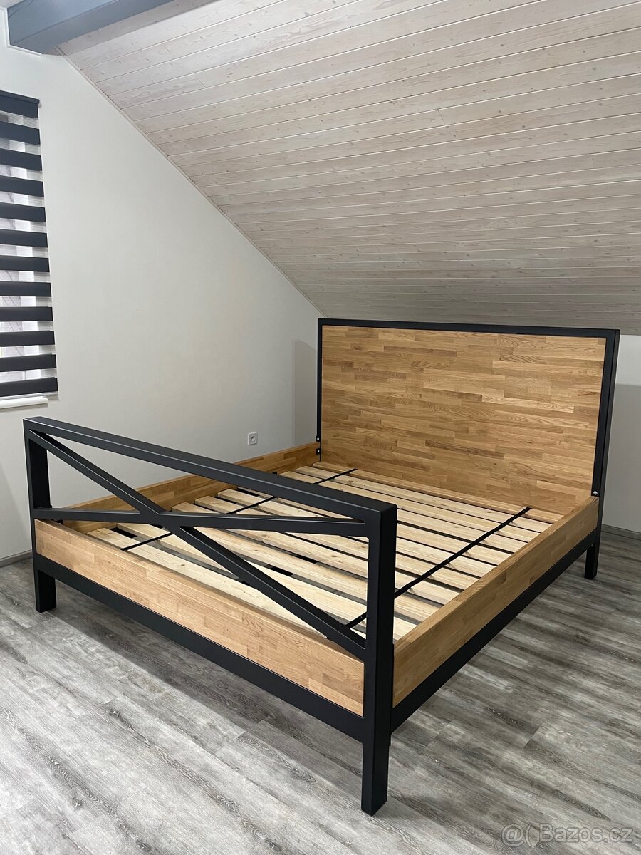 Masivní dubová postel - 5