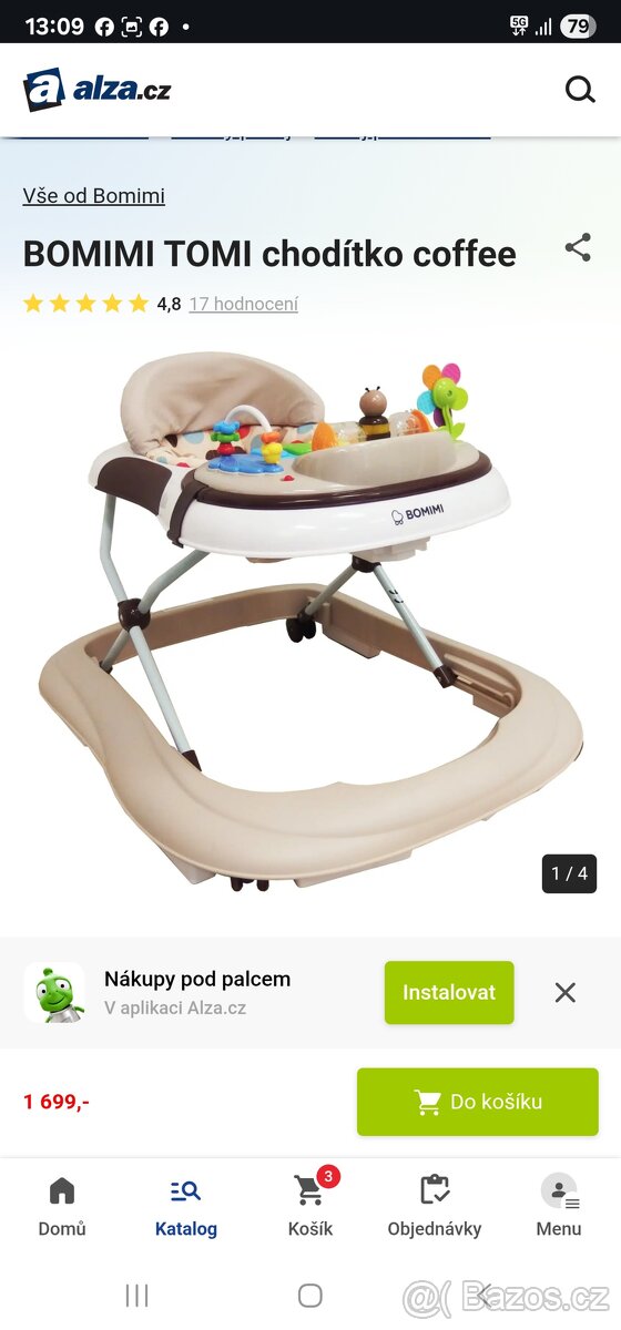 Chodítko BOMIMI TOMI chodítko coffee - 5