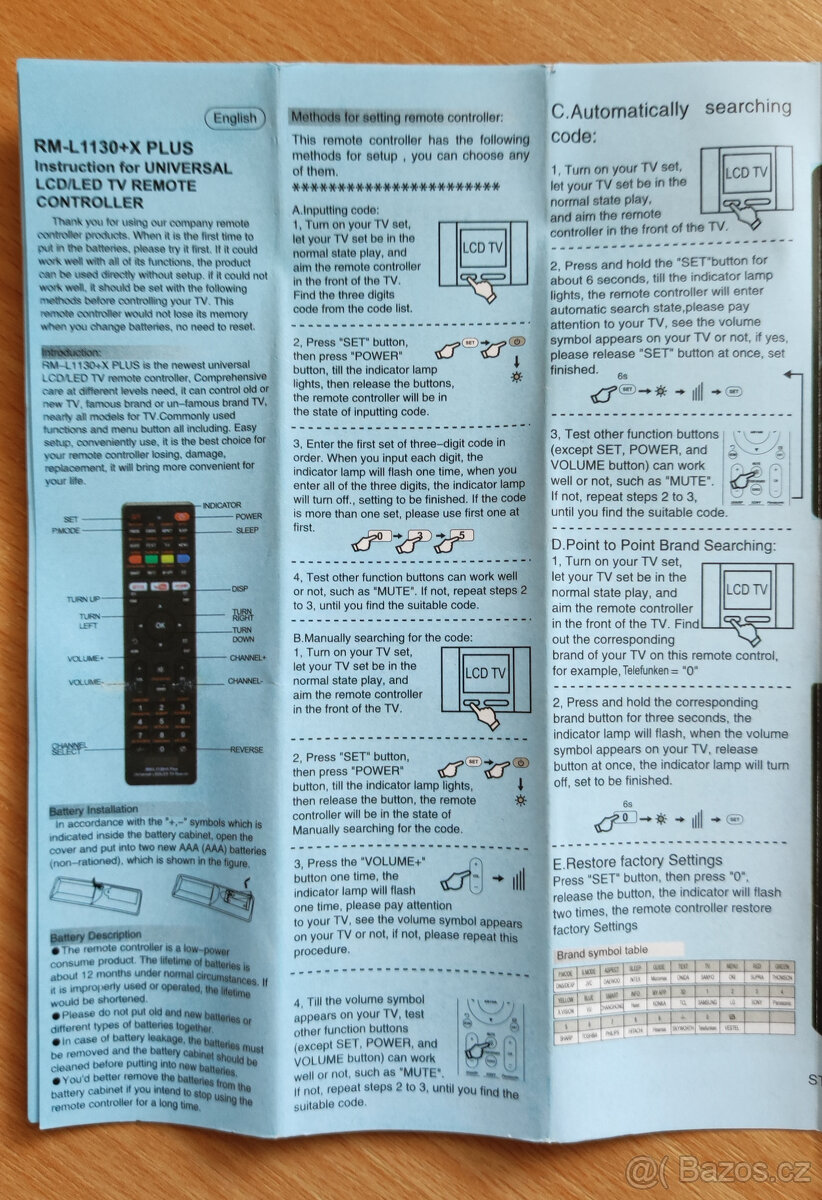 Dálkový ovladač LED/LCD/QLED/OLED Tv univerzální - 5