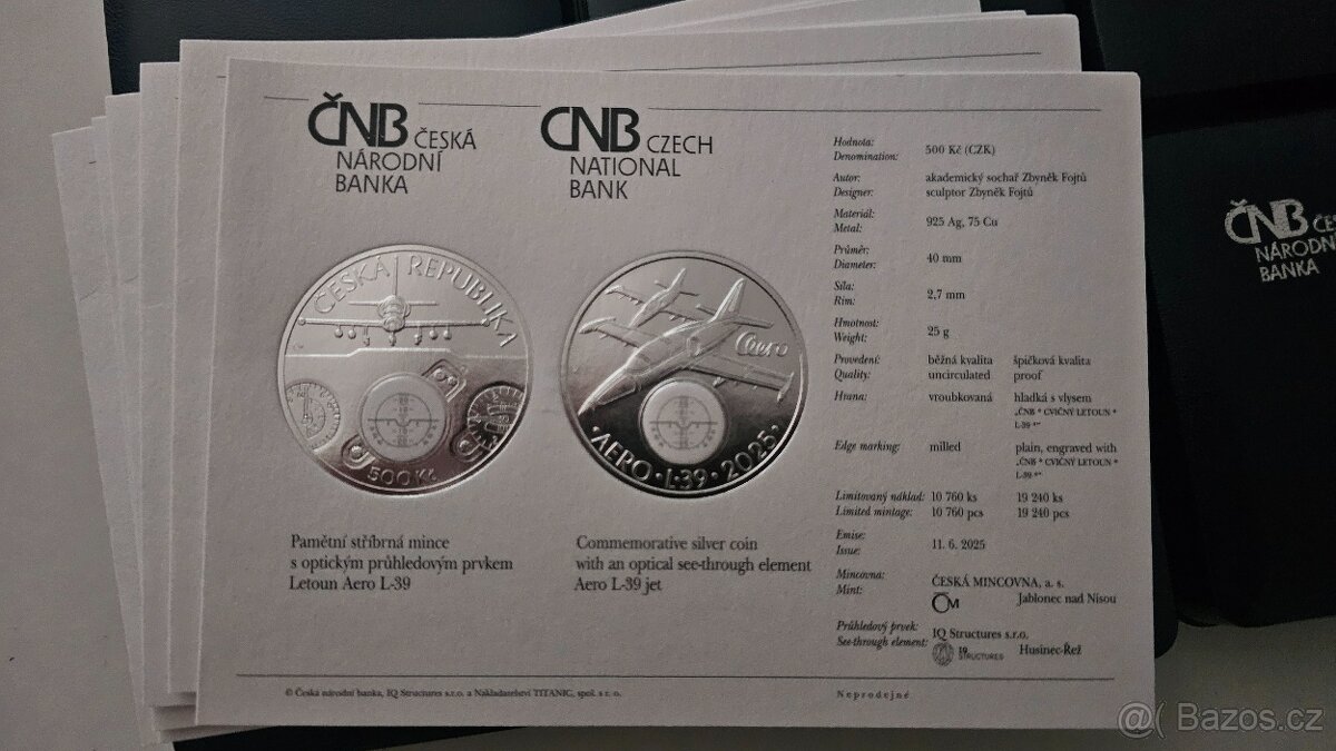 Stříbrná mince 500 Kč Letadlo ALBATROS PROOF - 5