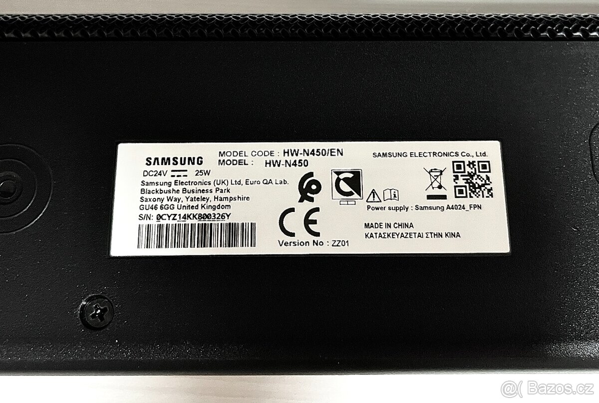 Soundbar Samsung HW-N450 se subwooferem - 5