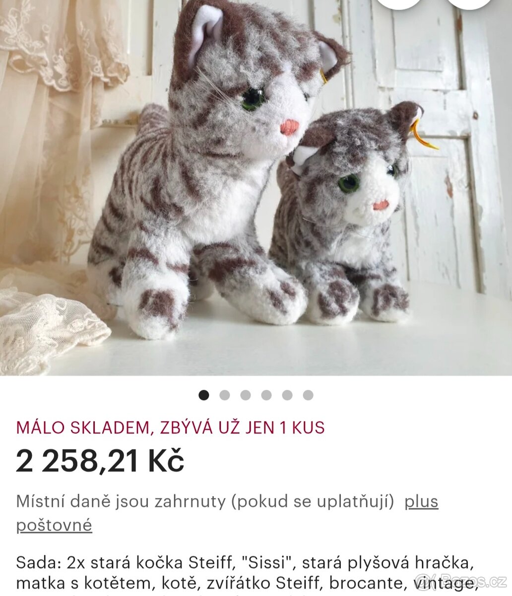 Stará kočka steiff sissi - 5
